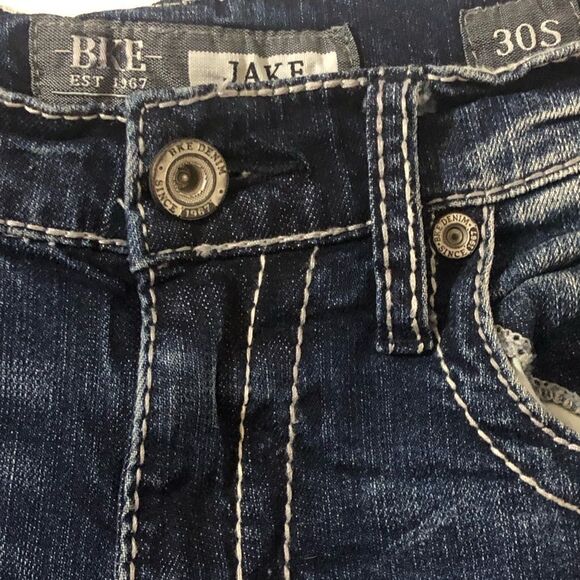 BKE Women’s Size 30S Jake Bootleg Cut Medium Wash Jeans.Thick Stitching Preowned - Picture 4 of 8